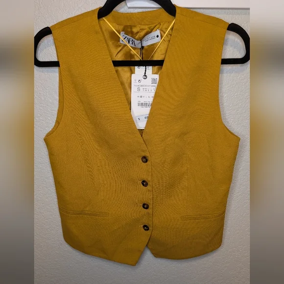 H&M Mustard Vest NWT - Picture 2 of 8